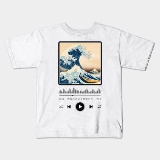 Kanagawa wave soundtrack Kids T-Shirt